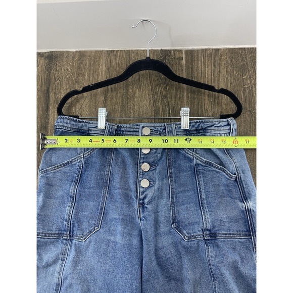 Dear John Jeans 30 Holly Straight Leg Medium Wash High Rise Utility Hem - Picture 10 of 13